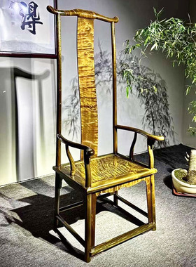 正宗金丝楠木阴沉木大官帽椅小叶桢楠主人椅实木家具榫卯结构书房