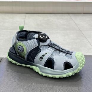 江博士专柜正品2024夏男孩包脚超轻防滑纽扣鞋全接触凉鞋S1000932