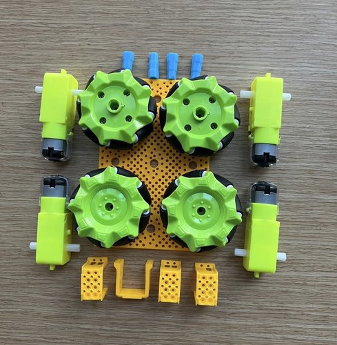 全新58mm麦克纳姆轮套件万向轮全向轮TT马达车轮