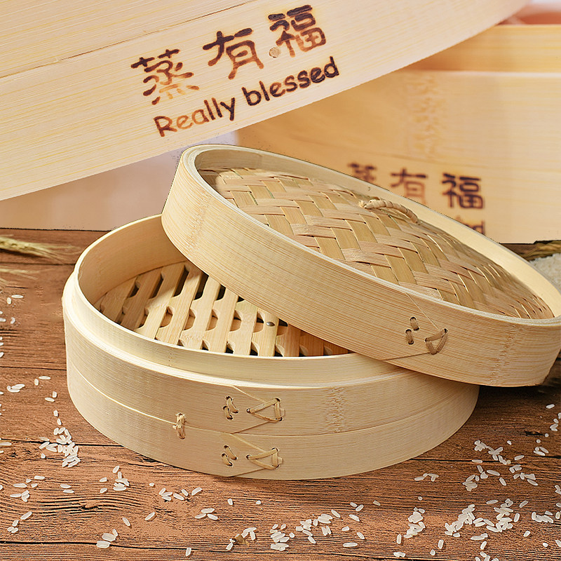 蒸有福竹蒸笼单买笼屉盖子竹制家用小号加深加高馒头包子商用蒸格,餐饮具,餐具笼/架,淘宝优惠券,粉丝福利购,淘宝优惠卷