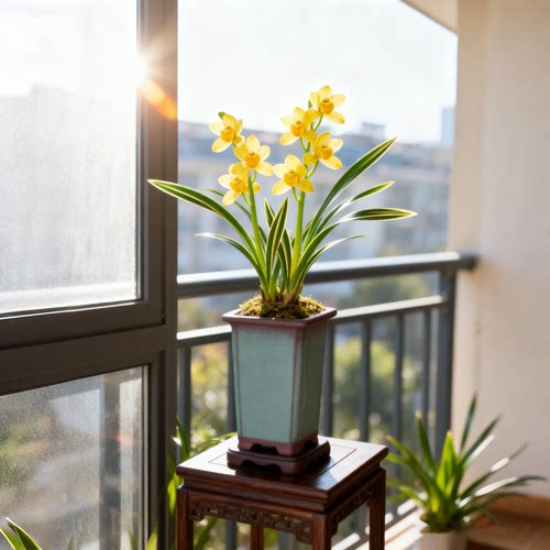 神童冠矮种兰花苗带盆栽好