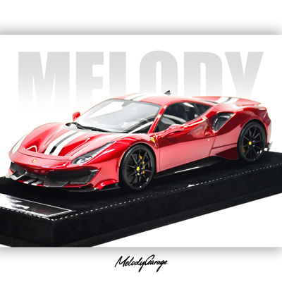 HH Model 488 Pista 限量20台 火山红1/18树脂汽车模型