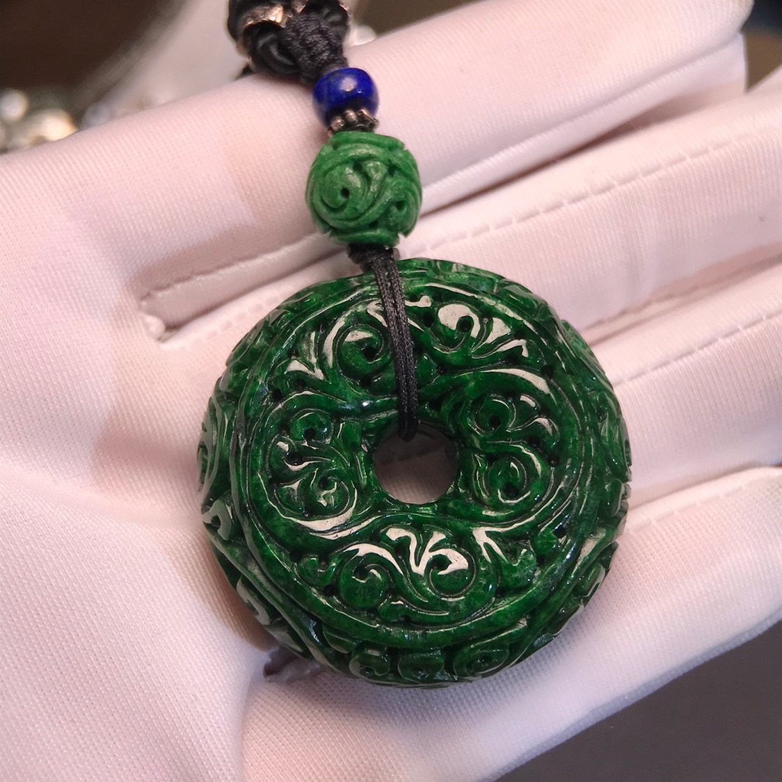 吊坠平安扣花青颈饰翡翠吊坠翡翠玉坠树叶吊坠翡翠牌山水翡翠玉