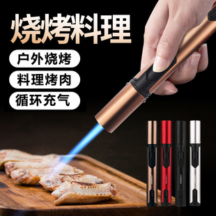 充气百城打火机防风直冲点火喷枪焊枪器长剑艾灸雪茄蓝火焰长条潮