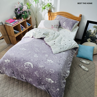 秋冬款日单品牌订单 AB版法兰绒床上用品 枕套 被套 床单 三件套