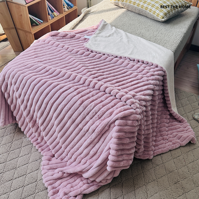 出口日单 兔绒 毯 冬季毯/毛毯/盖毯 双层毯 二公斤加厚150X200