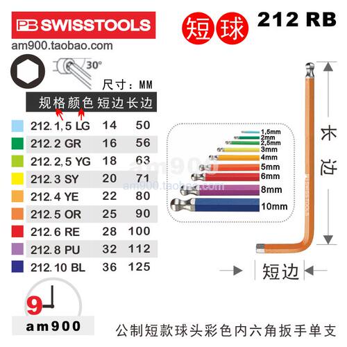 瑞士PBSWISSTOOLS内六角扳手