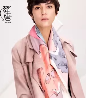 羿唐丝绸设计师款 大方巾苏韵系列太湖石 休闲搭配 高级感搭配