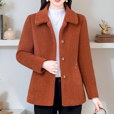 2024春装新款小个子毛呢外套