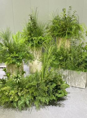 造景花艺森系场景路引仿真花绿植道具装饰婚礼布置假花婚庆地花排