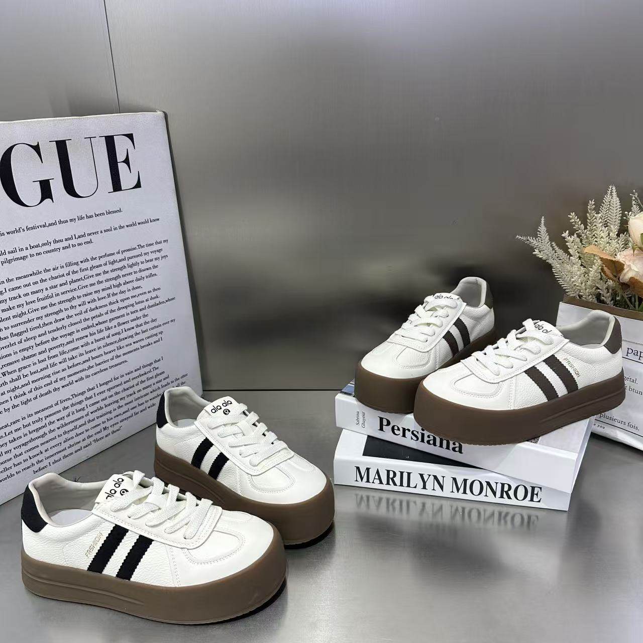 欧货拼色厚底复古德训鞋女2026新款运动休闲百搭增高松糕运动板鞋,女鞋,棉鞋,淘宝优惠券,粉丝福利购,淘宝优惠卷