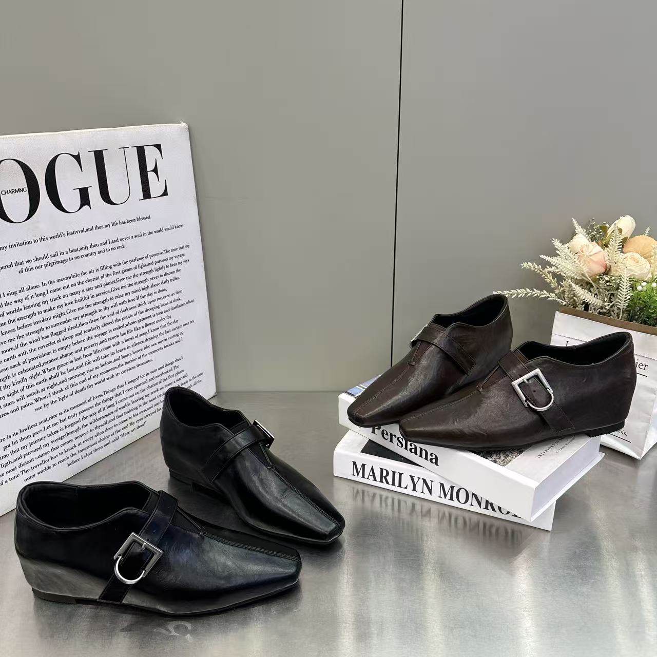 欧货复古小众一脚蹬深口小皮鞋女2026年春季新款内增高两穿乐福鞋,女鞋,棉鞋,淘宝优惠券,粉丝福利购,淘宝优惠卷