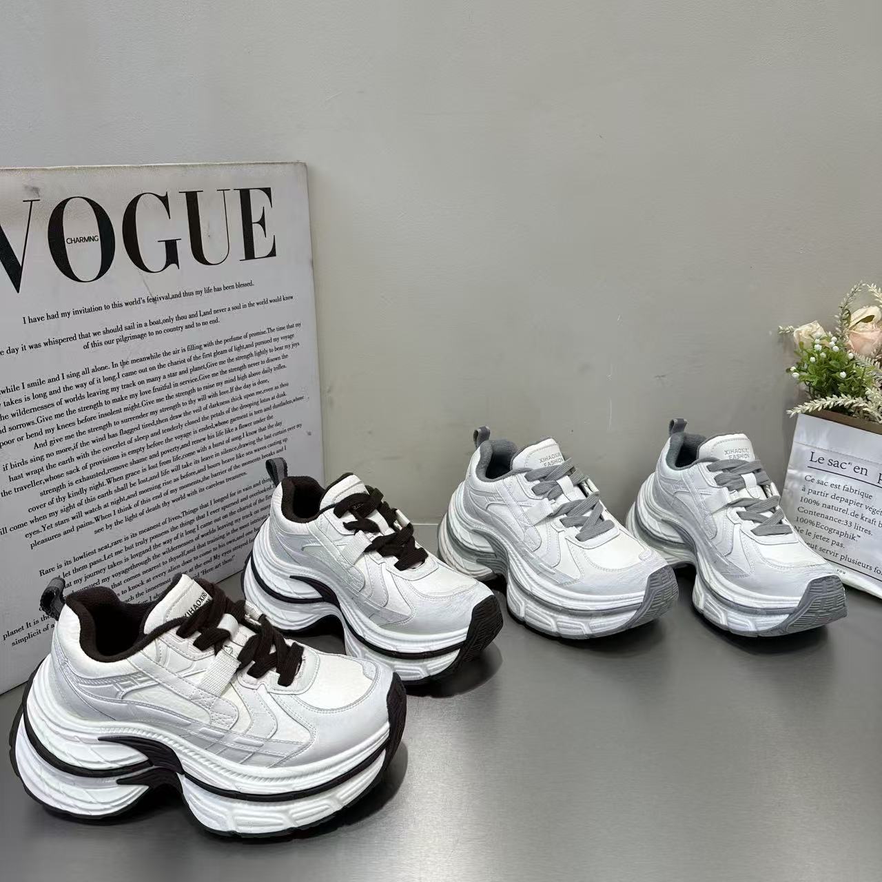 欧货加绒擦色复古老爹鞋女2025年冬季厚底小个子增高爆款运动棉鞋