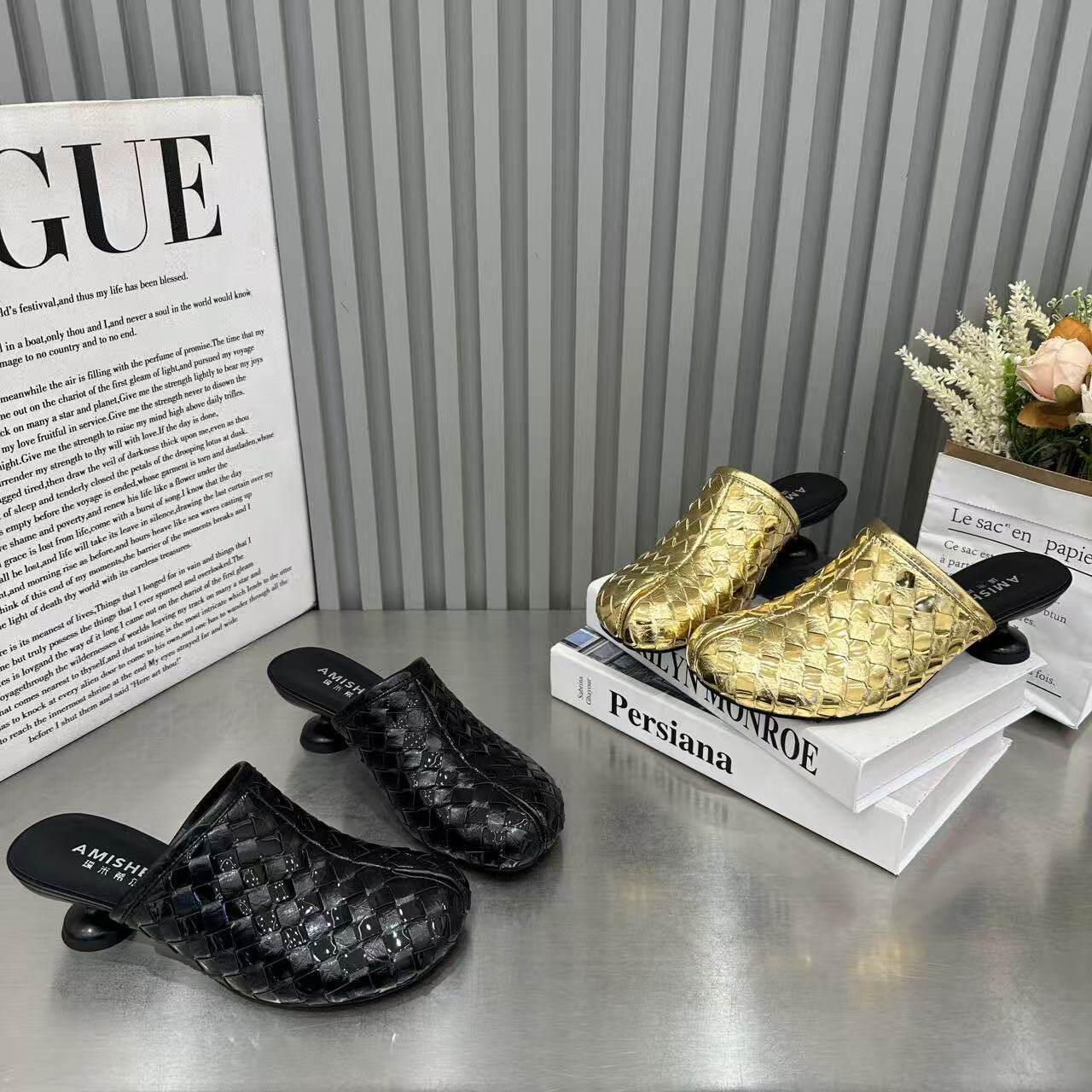 欧货编织包头分趾凉拖鞋女2026春夏新款休闲风增高高跟时尚凉拖鞋