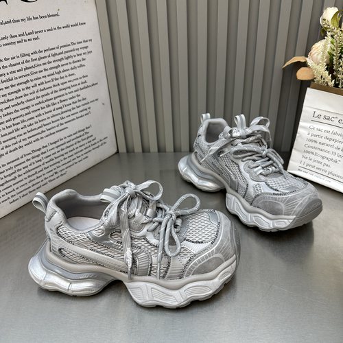 欧货厚底老爹鞋女2026早春新款百搭增高休闲运动鞋苹果头女鞋潮