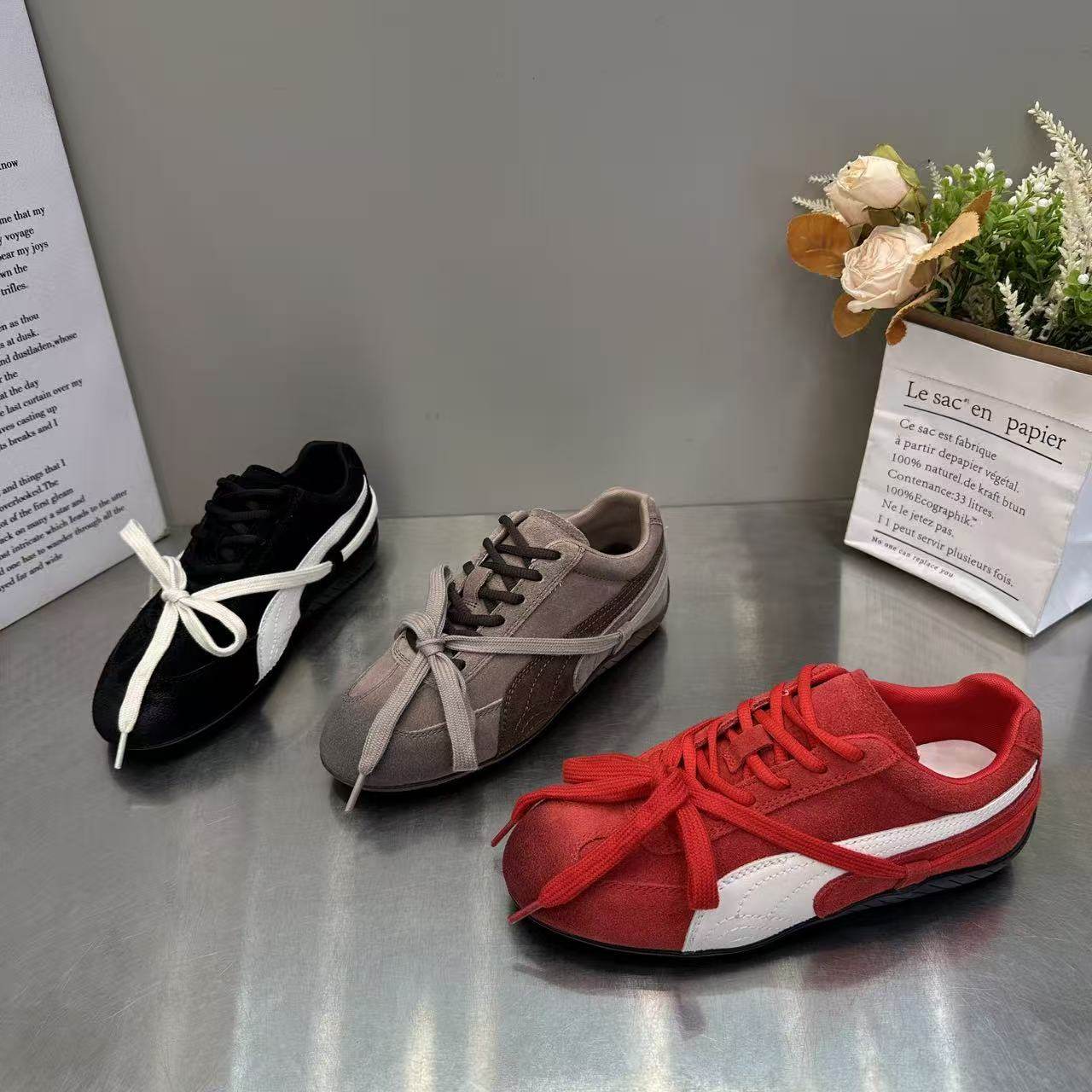 韩版ins厚底内增高德训鞋女2026春季新款休闲百搭系带单里阿甘鞋,女鞋,棉鞋,淘宝优惠券,粉丝福利购,淘宝优惠卷