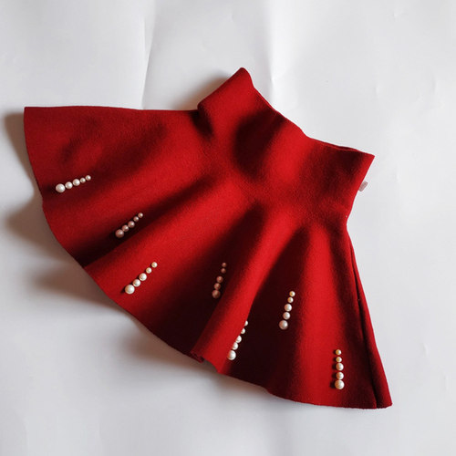 半身裙短裙伞裙丝光棉韩版女童