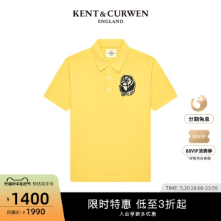 男士 K49H9EI191 复古玫瑰刺绣polo衫 肯迪文24春夏新品 KENT&CURWEN