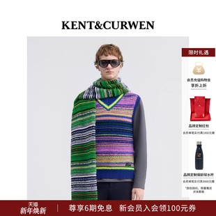 男女款 肯迪文2025秋冬新品 KENT&CURWEN 条纹V领背心 秀场同款