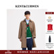 KENT&CURWEN 肯迪文秋冬系列羊毛混纺中长款 字母徽章休闲大衣外套