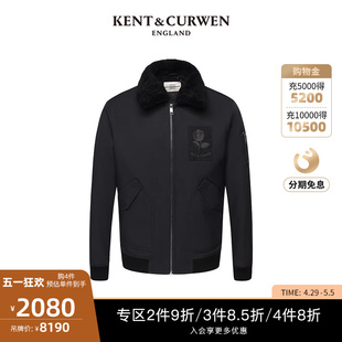 肯迪文秋冬新品 KENT&CURWEN 男士 可拆卸羊毛领夹棉外套K4650EI071