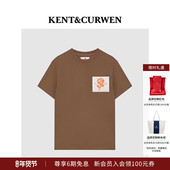 玫瑰刺绣纯棉重磅短袖 KENT&CURWEN 肯迪文2025秋冬系列女款 T恤