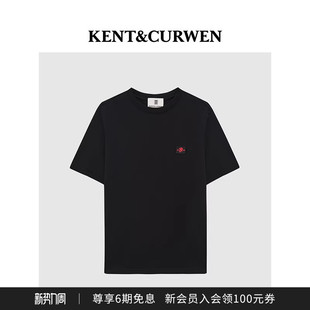 玫瑰纯棉情侣短袖 肯迪文春夏男女款 KENT&CURWEN T恤 明星同款
