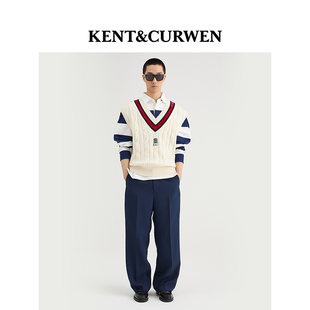 KENT&CURWEN 肯迪文春夏系列三狮纯羊毛英伦板球毛衣针织马甲