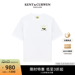 T恤K4970EI011 玫瑰刺绣短袖 肯迪文男女款 KENT&CURWEN