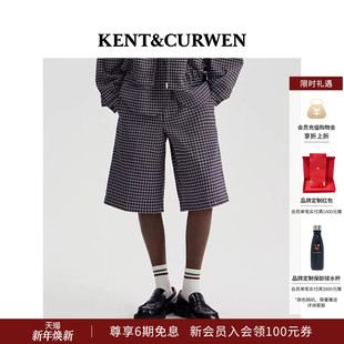 肯迪文2025年春夏新品 短裤 男士 纹中长西装 学院风格 KENT&CURWEN