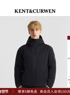 [新年礼物]ENT&CURWEN/肯迪文三狮连帽白鹅绒羽绒连帽外套男