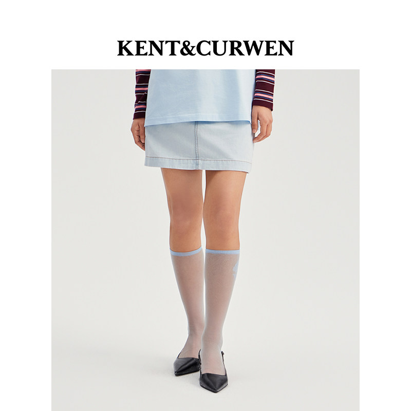 KENT&CURWEN肯迪文春夏系列女装棉质水洗牛仔半身短裙