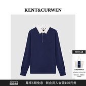 纯棉玫瑰刺绣英伦学院POLO衫 KENT&CURWEN 肯迪文秋冬系列男士