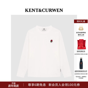 T恤 玫瑰刺绣纯棉长袖 KENT&CURWEN 肯迪文2025秋冬男女款