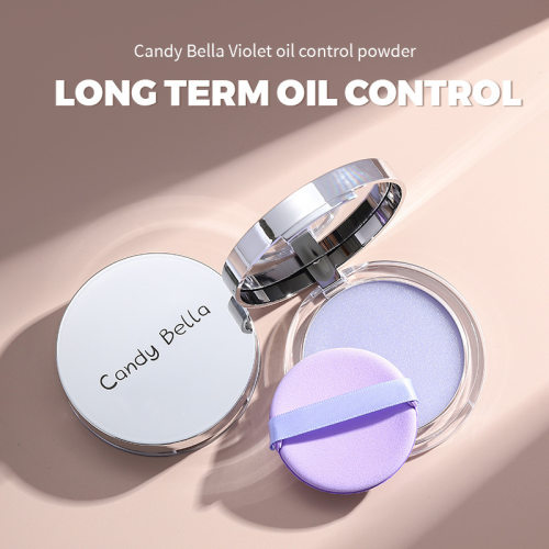 CandyBella碧空流云控油定妆无粉粉饼冻薰衣草紫粉饼透明跨境爆款