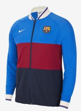 ENJOYZ耐克21/22赛季巴萨出场梭织夹克外套运动休闲男CV9914-427