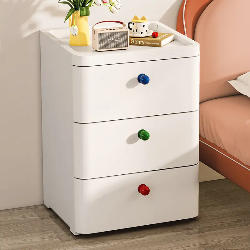 抽屉式多巴胺卧室收纳柜家用客厅零食置物柜多层夹缝储物柜床头柜,收纳整理,收纳柜,淘宝优惠券,粉丝福利购,淘宝优惠卷