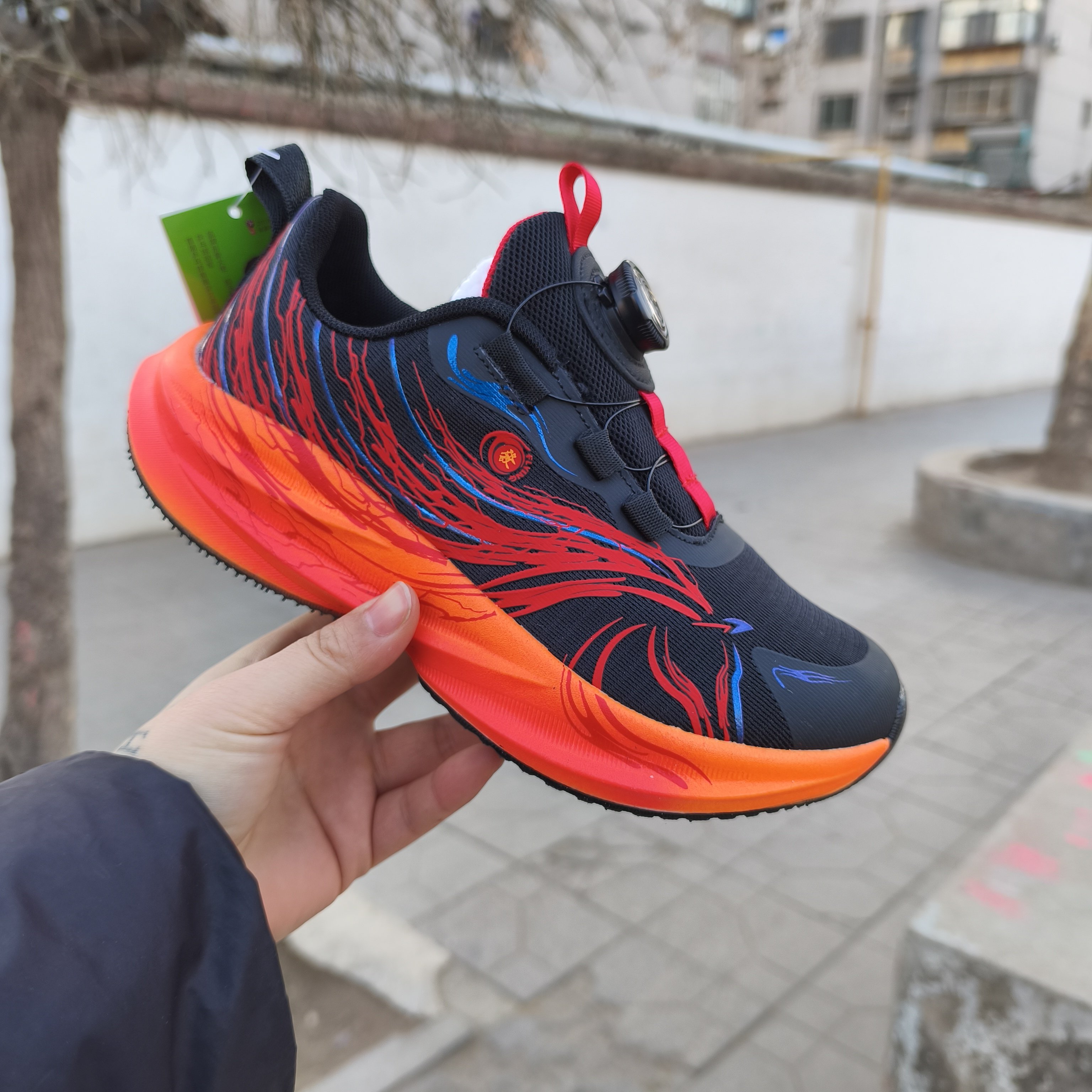 蝌蚪宝贝正品春季新款男童鞋网面运动鞋儿童休闲鞋童鞋旋转纽扣