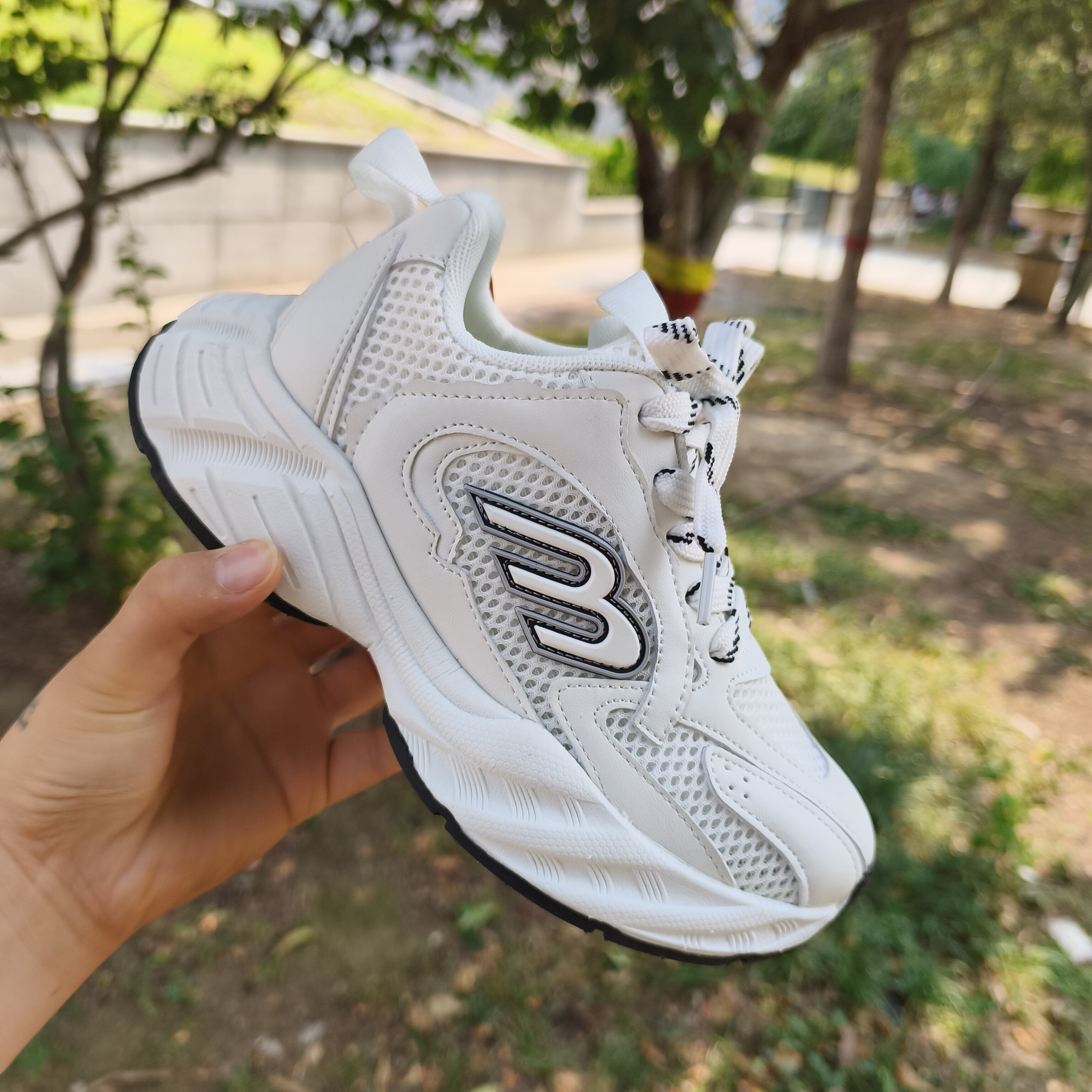 迪呢呢2025夏季新款厚底单网老爹鞋女透气休闲运动时尚透网跑步