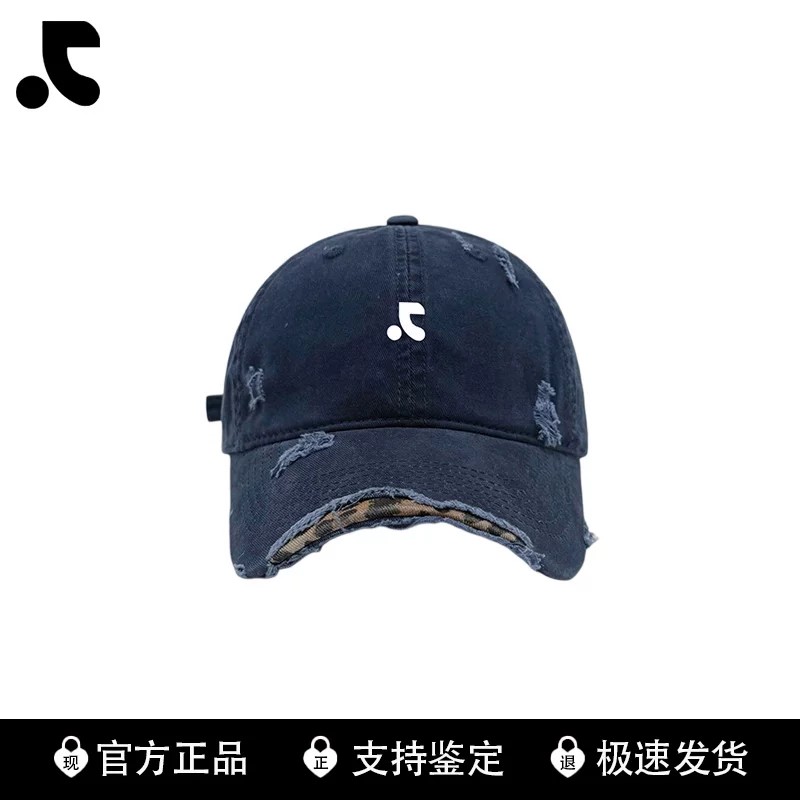 美式豹纹破洞百搭棒球帽夏款