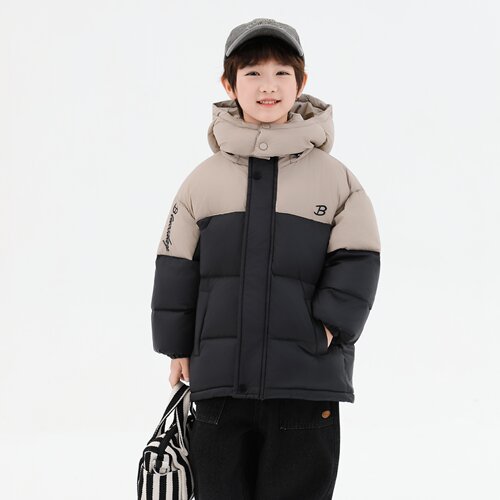 儿童2025新国标90白鸭绒羽绒服男童女童短款连帽加厚冬季休闲外套