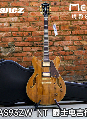 Ibanez爵士电吉他依班娜Artcore AS93ZW NT 空心F孔吉它印尼产