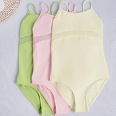 儿童舞蹈服吊带练功服芭蕾舞艺考形体服基训服学生连体服体操服