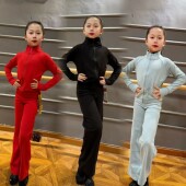 幼儿童舞蹈服女童德绒芭蕾舞练功服秋冬舞服女运动套装 广场体操服