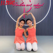 舞蹈服儿童女夏季 吊带芭蕾舞练功服女童跳舞考级连体服体操舞蹈服