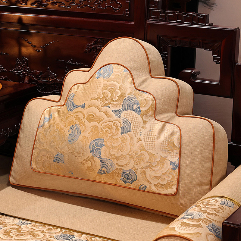 简约现代中式红木沙发靠枕云朵枕元宝枕大号抱枕靠垫靠山枕靠背垫