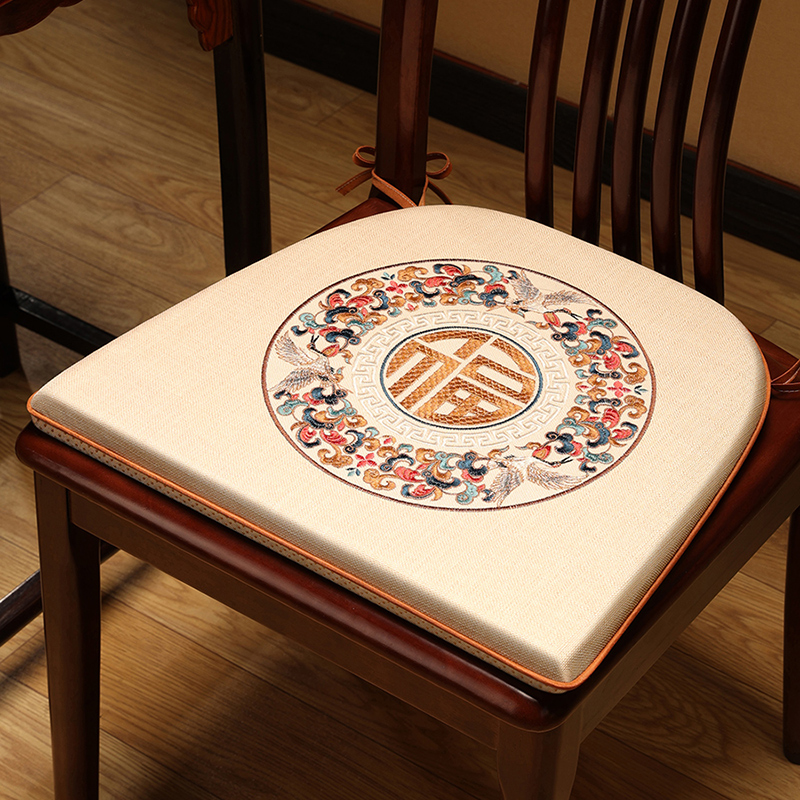 中式椅子垫坐垫客厅餐椅垫餐桌椅梯形垫子马蹄垫椅垫木凳子垫座垫