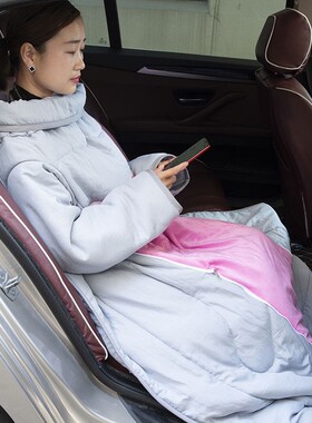 可穿抱枕被子两用玩手机靠枕新款冬袖被芯带袖子的懒人被二合一男