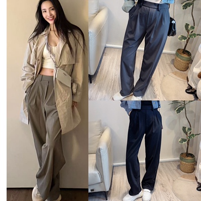 斯斯 0317 通勤W者L家新SHEN裤DAY系列王珞丹款走路带风凉爽西裤