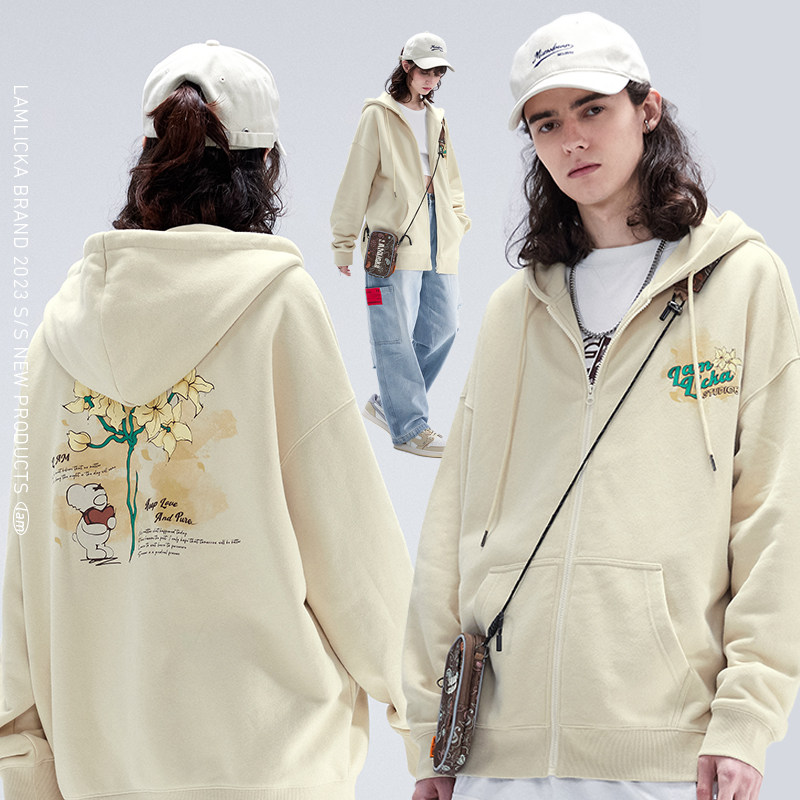 LAMLICKA手绘印花宽松卫衣